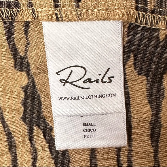 NWT RAILS Ora Ruffle Long Sleeve Minidress In Canyon - Picture 8 of 11